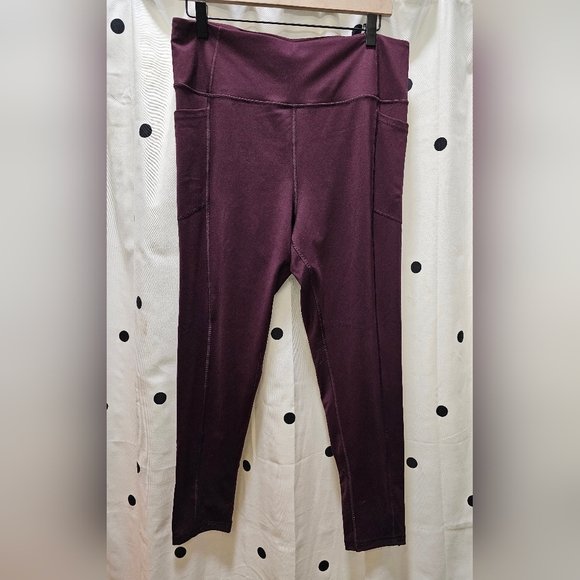 Victoria's Secret maroon high waist pocket leggings size 16 - Picture 1 of 6